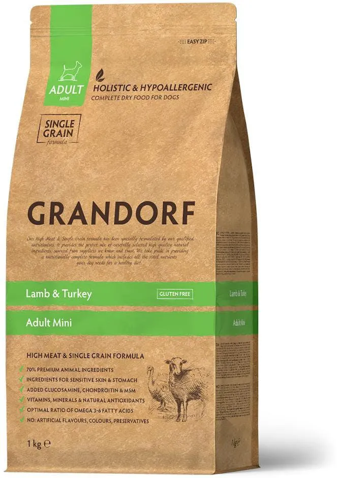 Grandorf - Lamb & Turkey Mini Breeds 1kg
