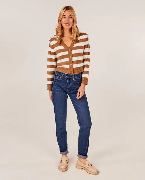 Gebreide cardigan met strepen