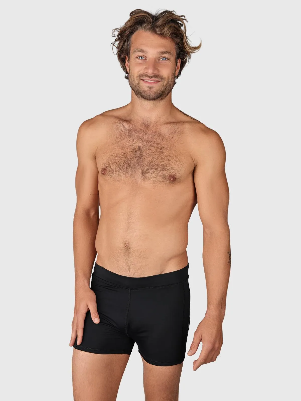 Samier-Logo Men Swim Trunks | Black