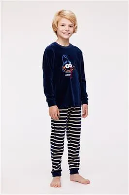 Woody Pyjama - donkerblauw