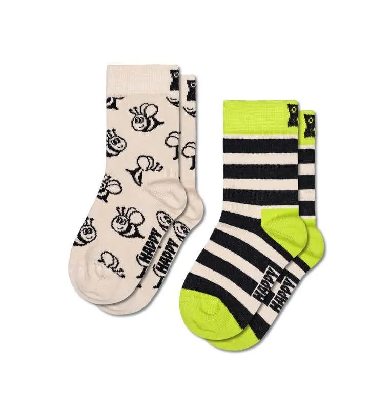 Kids 2-Pack Bee Socks