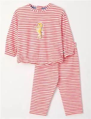 Pyjama Woody - koraal-witte streep