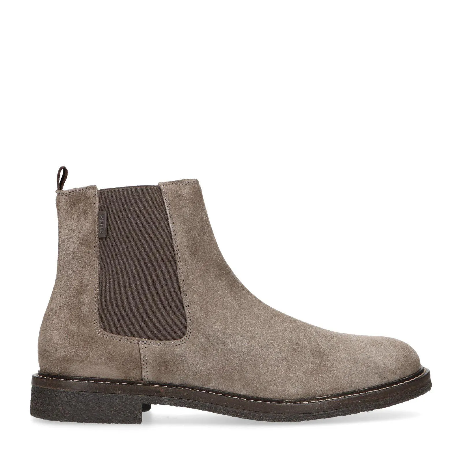 Manfield Taupe suède chelsea boots