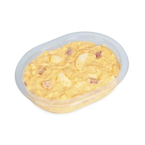 Eiersalade met gebakken spek