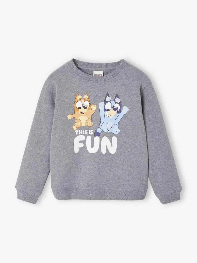 Sweat Bluey mixte - gris chiné
