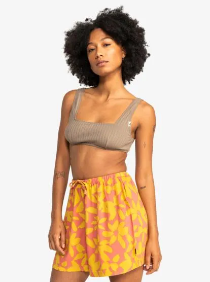 UNI - Short élastiqué en viscose pour Femme