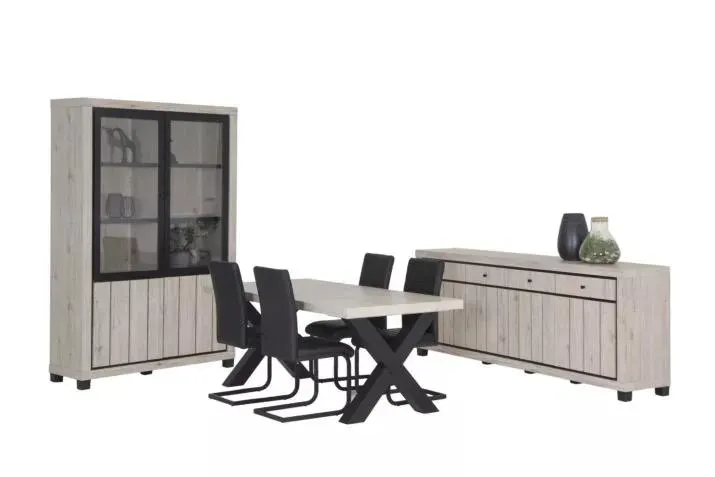 Eetkamer Eureka met 4 stoelen Quartz