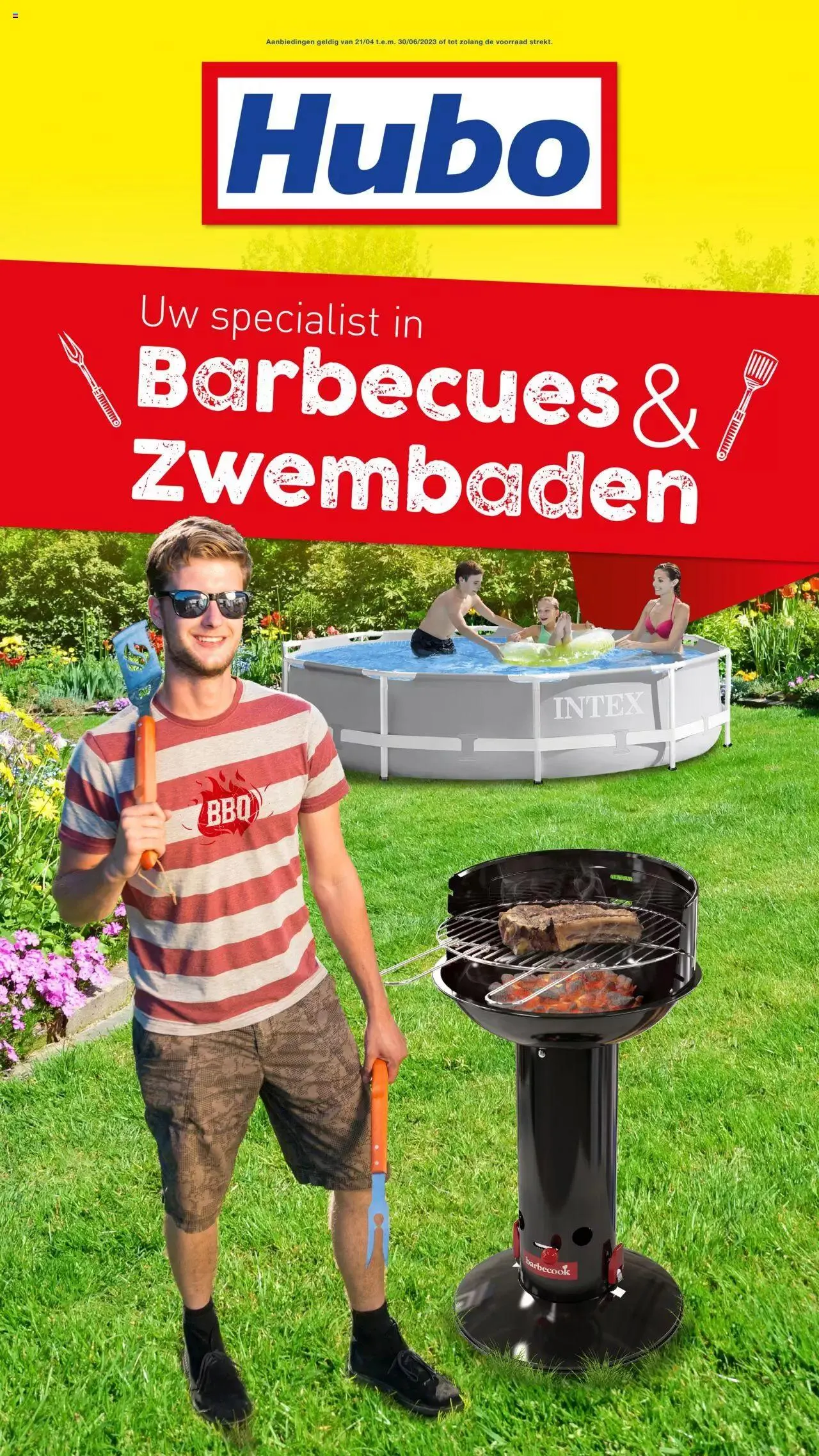 Hubo - BBQ en Zwembaden Special 2023 van 30 juni tot 31 december 2023 - folder pagina 1