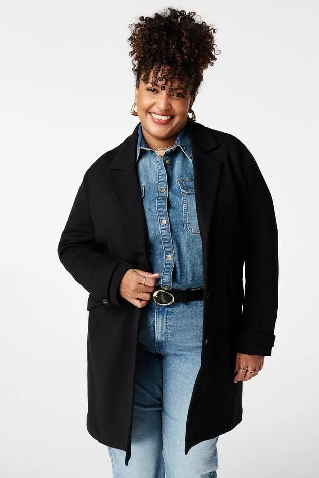 Mantel met knoopsluiting