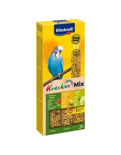 Vitakraft Parkiet Kracker 3 stuks - Vogelsnack - Kiwi&Vijg&Banaan
