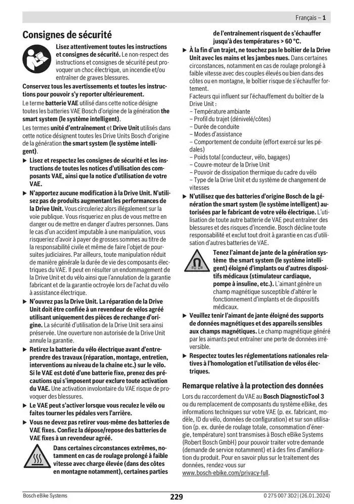 Electric Bike Manual van 12 februari tot 12 augustus 2025 - folder pagina 229