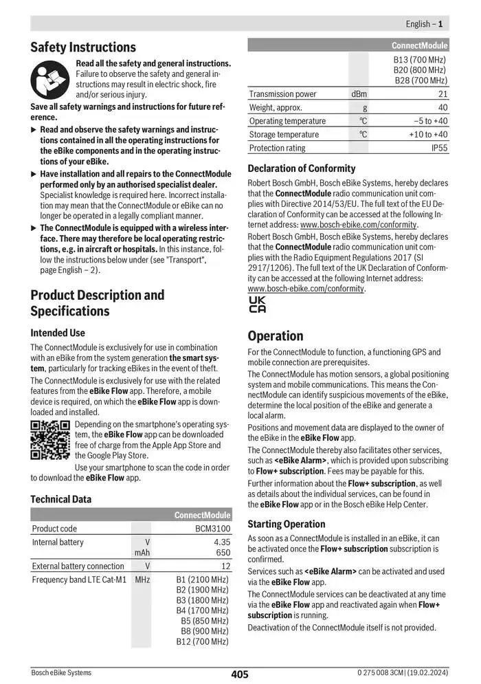 Electric Bike Manual van 12 februari tot 12 augustus 2025 - folder pagina 405