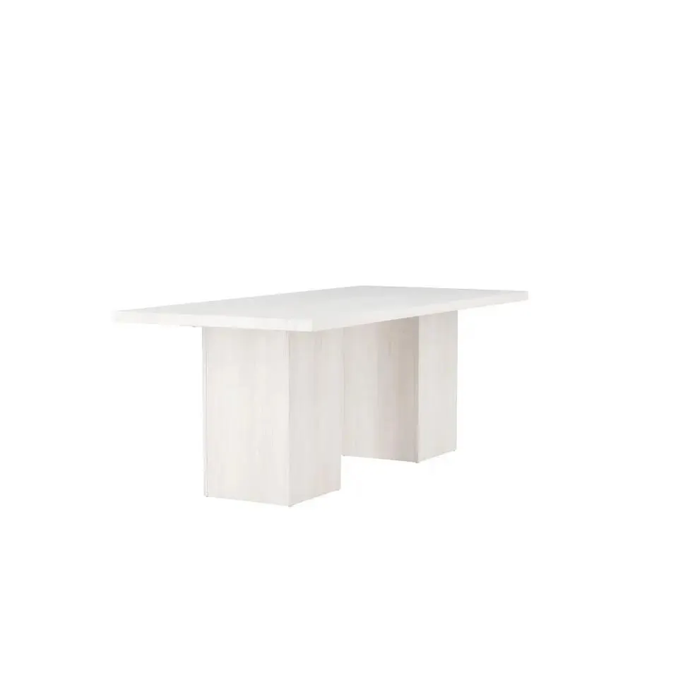 Eettafel Whitewash Hout - 200x90x75cm - Olga
