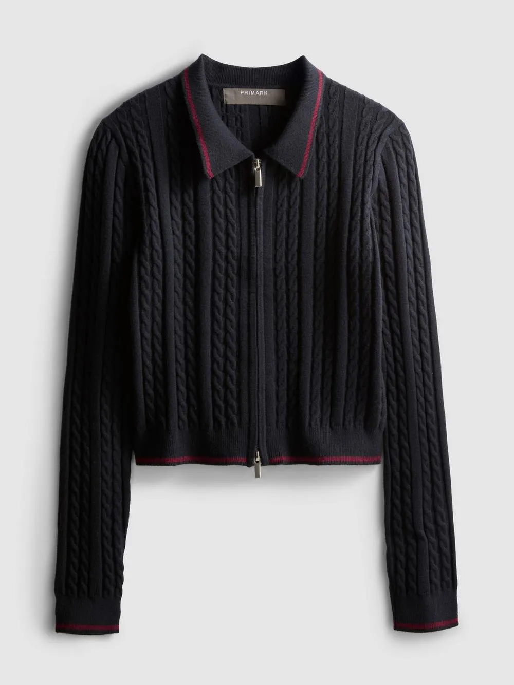 Gilet style polo en maille torsadée