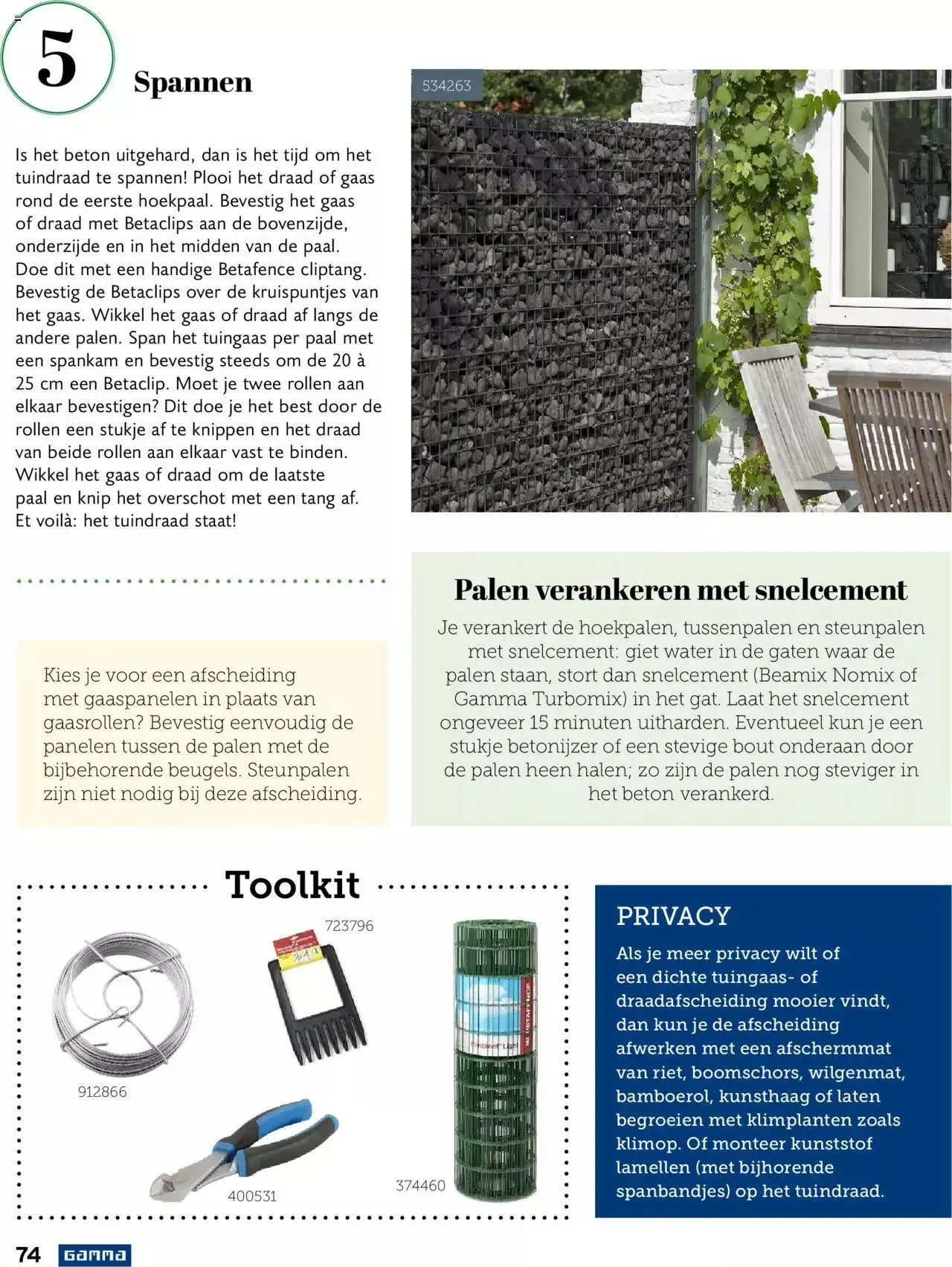 GAMMA tuinmagazine 2022 van 22 maart tot 31 december 2023 - folder pagina 74