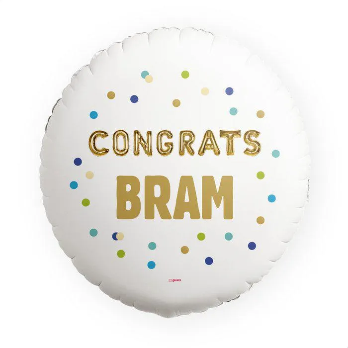 Ballon | Congrats | met eigen naam