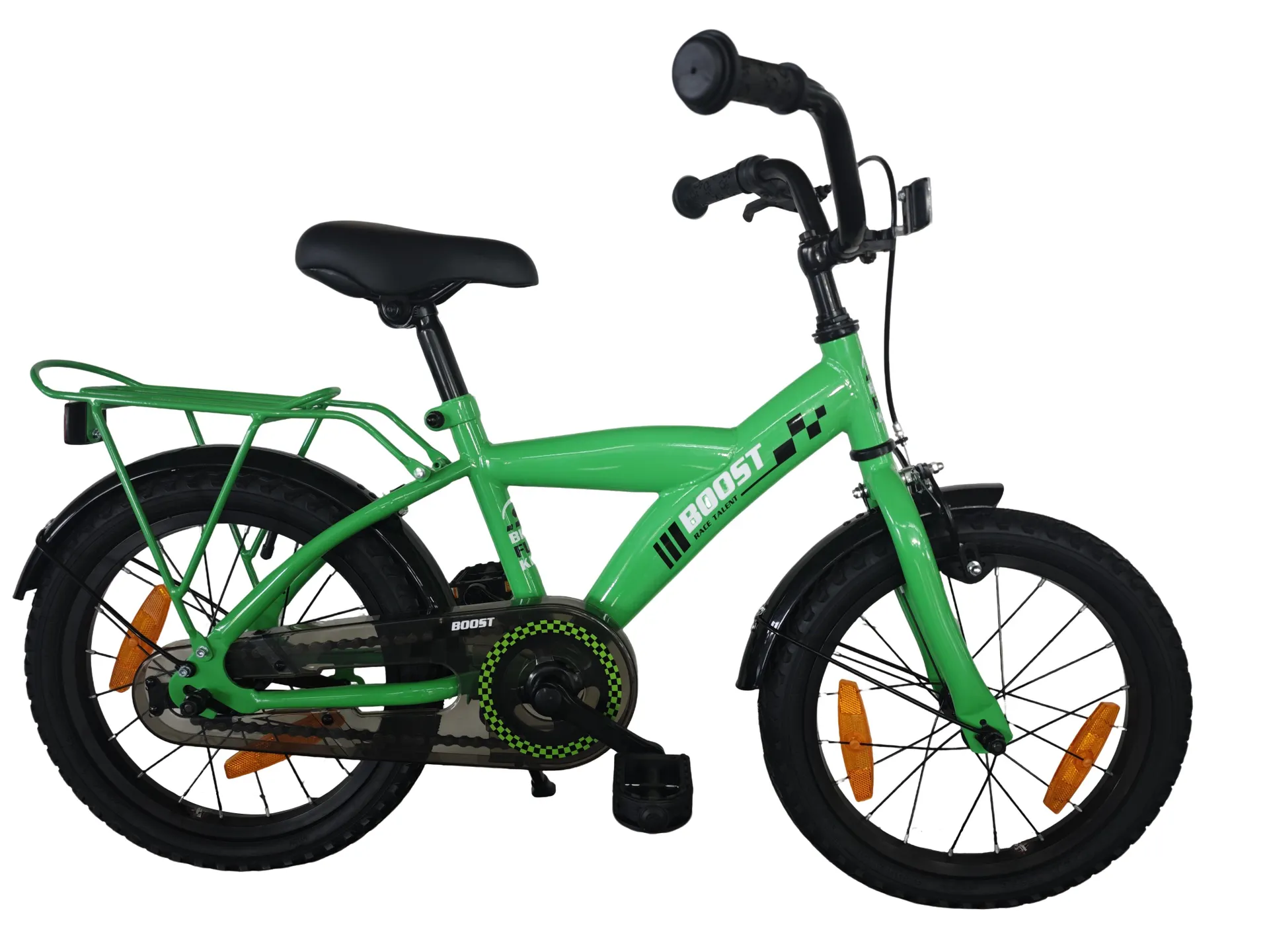 Bikefun kinderfiets boost 16 inch met remnaaf - groen