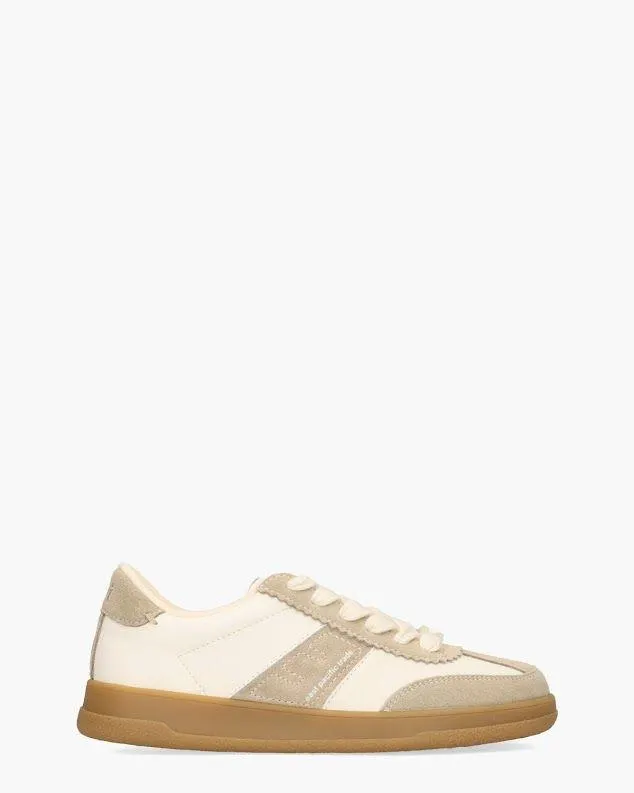 Santos Wit/Beige Damessneakers