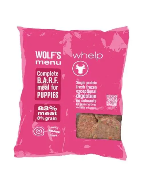 Wolf's Menu Whelp - Diepvriesvoer - Rund 800 g