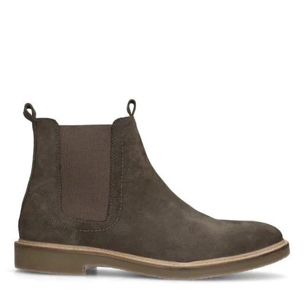 Antraciet suède chelsea boots