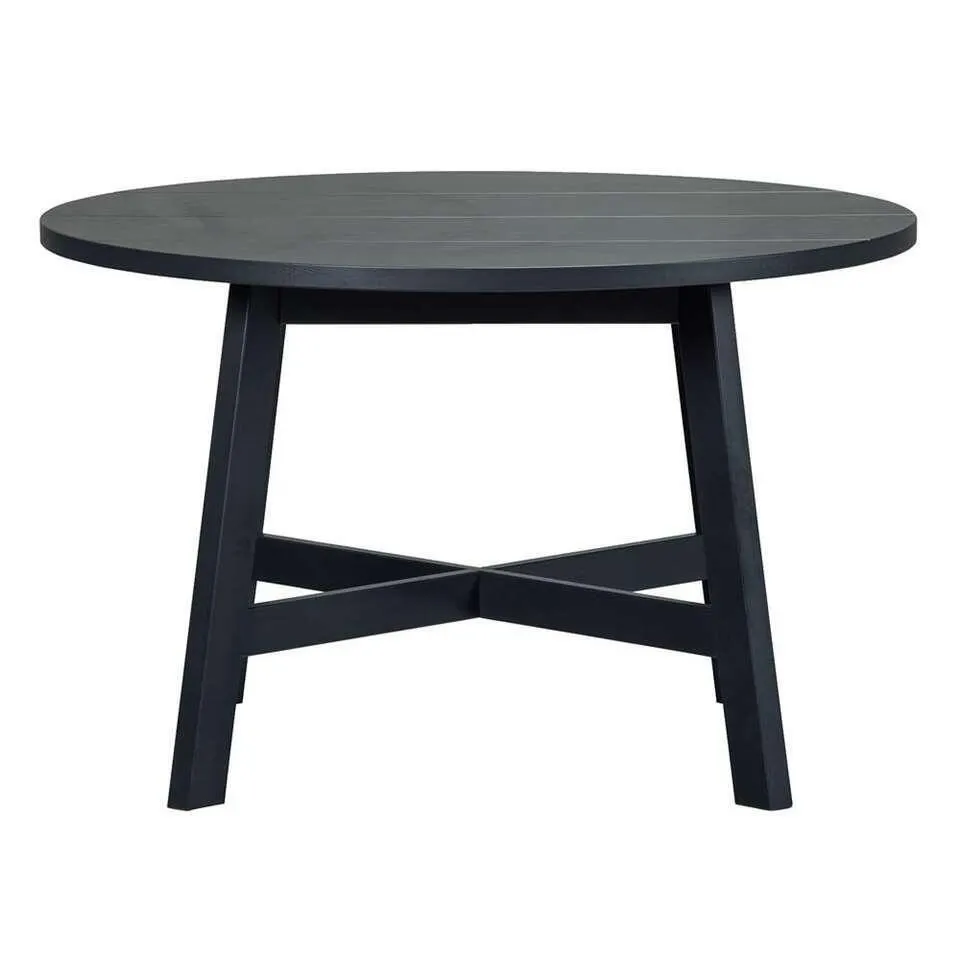 WOOOD eetkamertafel Benson - mat zwart - 74x120 cm