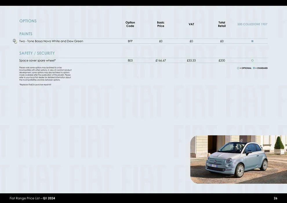 Fiat Range Price List – Q1 2024 van 26 maart tot 26 maart 2025 - folder pagina 26