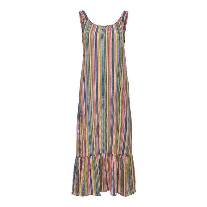 Multicolour maxi jurk