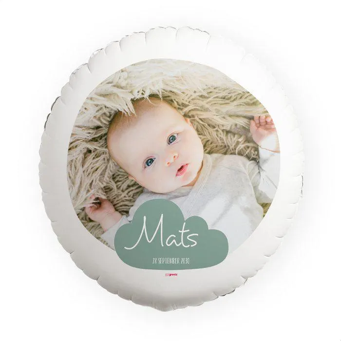 Ballon | Geboorte ballon | met eigen naam, datum en foto
