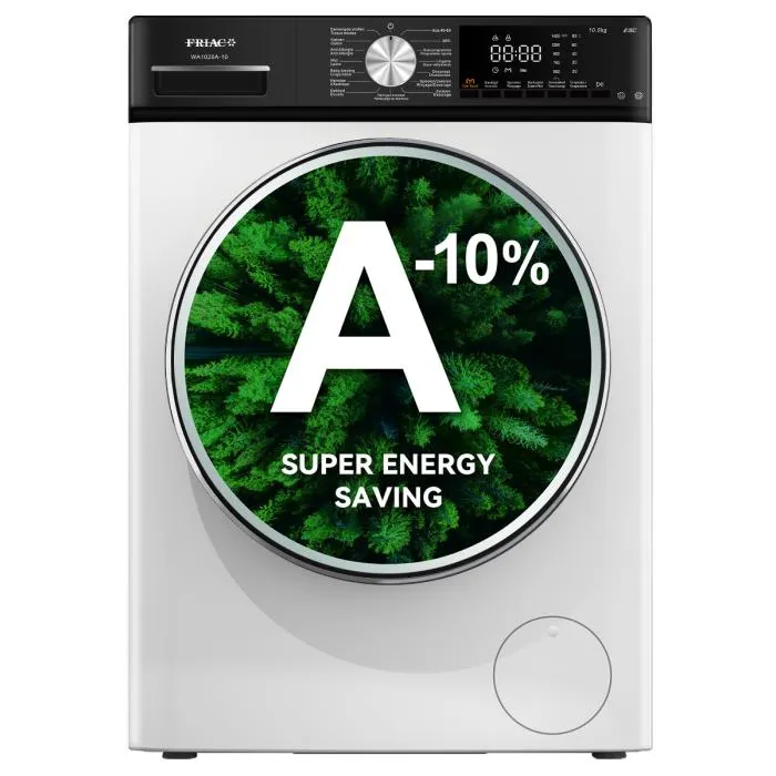 Friac wasmachine WA1020A-10 -10 kg -1400 T/min - Energieklasse A-10%