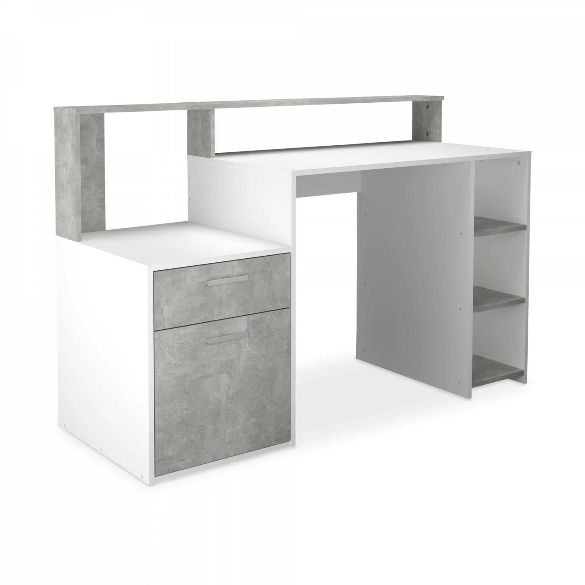 Bureau BELMONT Beton LA/White