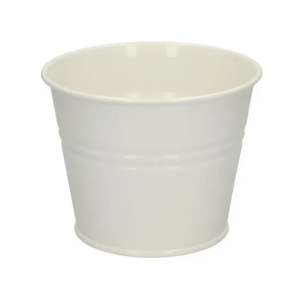 Bloempot, zink, offwhite, Ø 14 cm