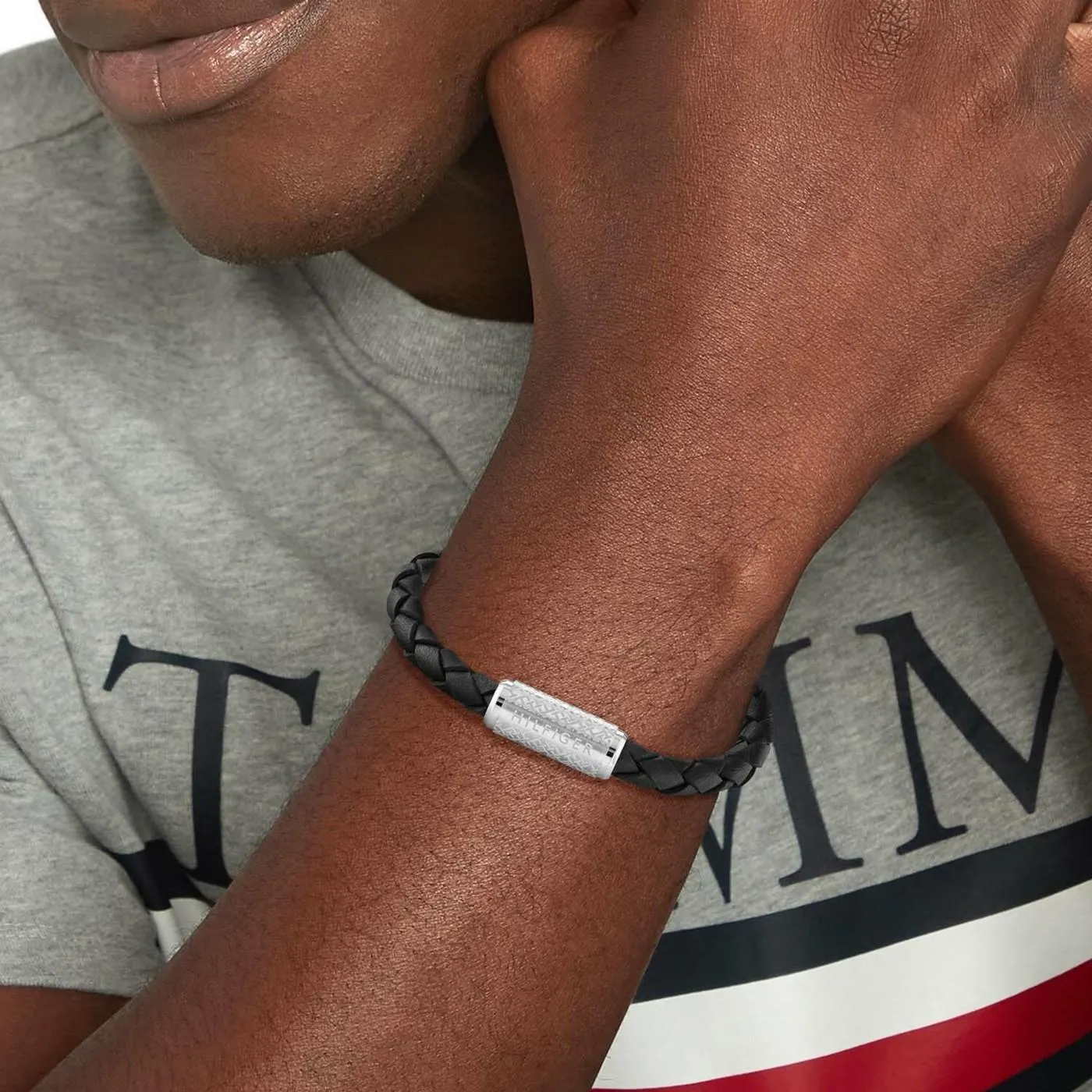 Jewels Zwarte Leren Armband TJ2790479