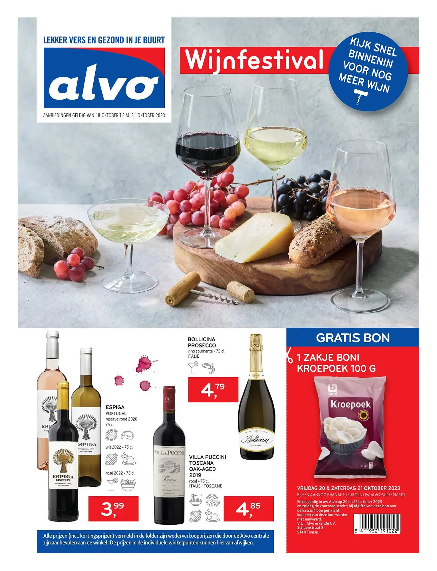 Alvo folder van 18 oktober tot 31 oktober 2023 - folder pagina 1