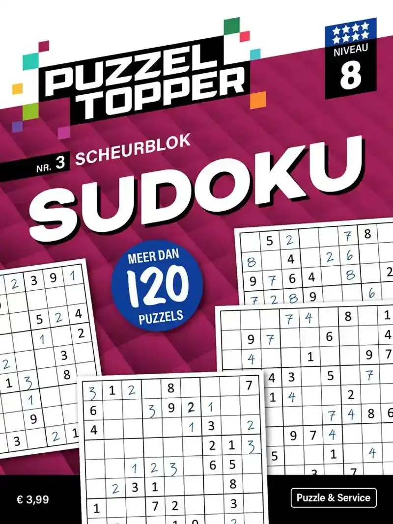 Puzzelblok sudoku 8 punt nr.3 puzzeltopper