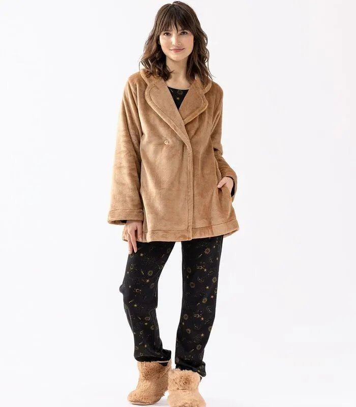 ESSENTIEL H77A pluchen flanellen jas