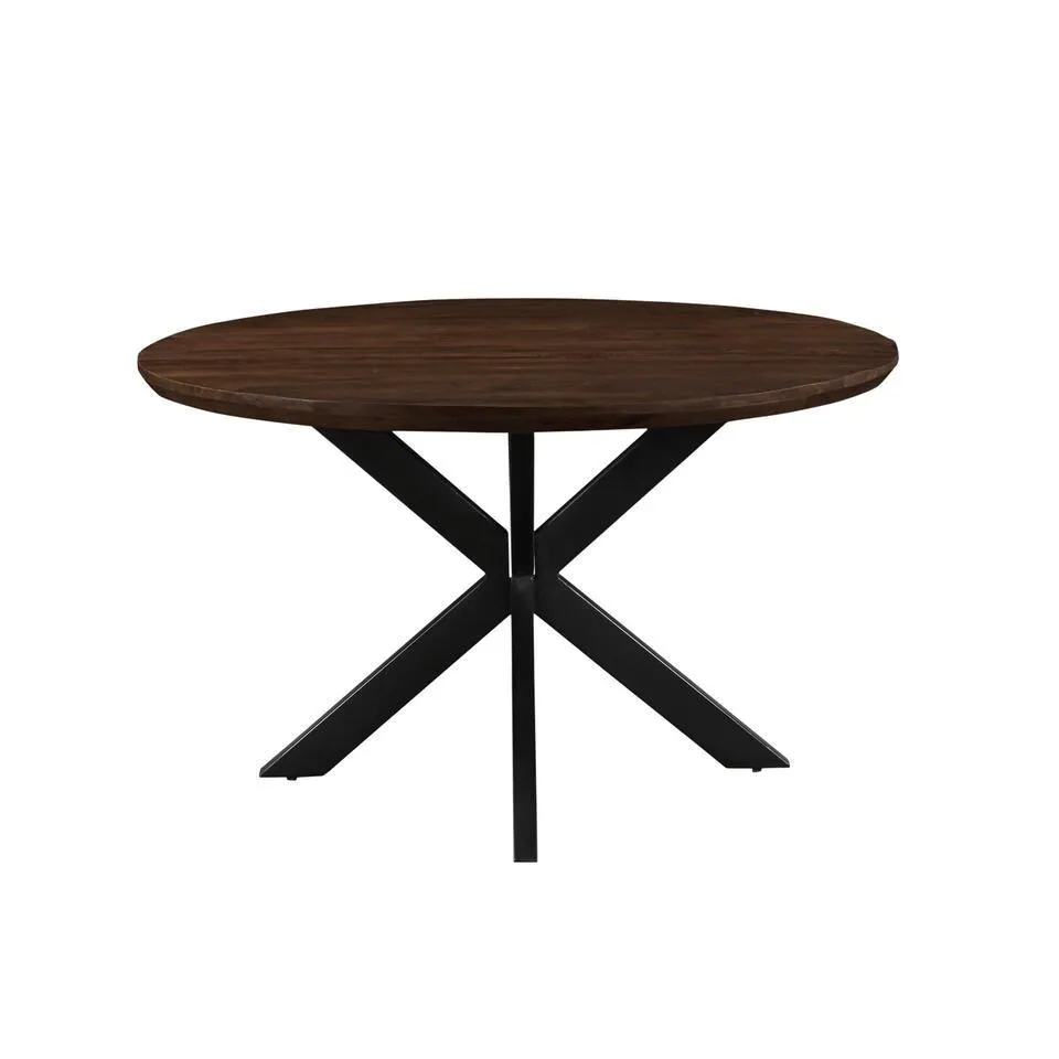 Eettafel Rond 130cm - Naturel Mangohout - Matrix-poot - Jesper