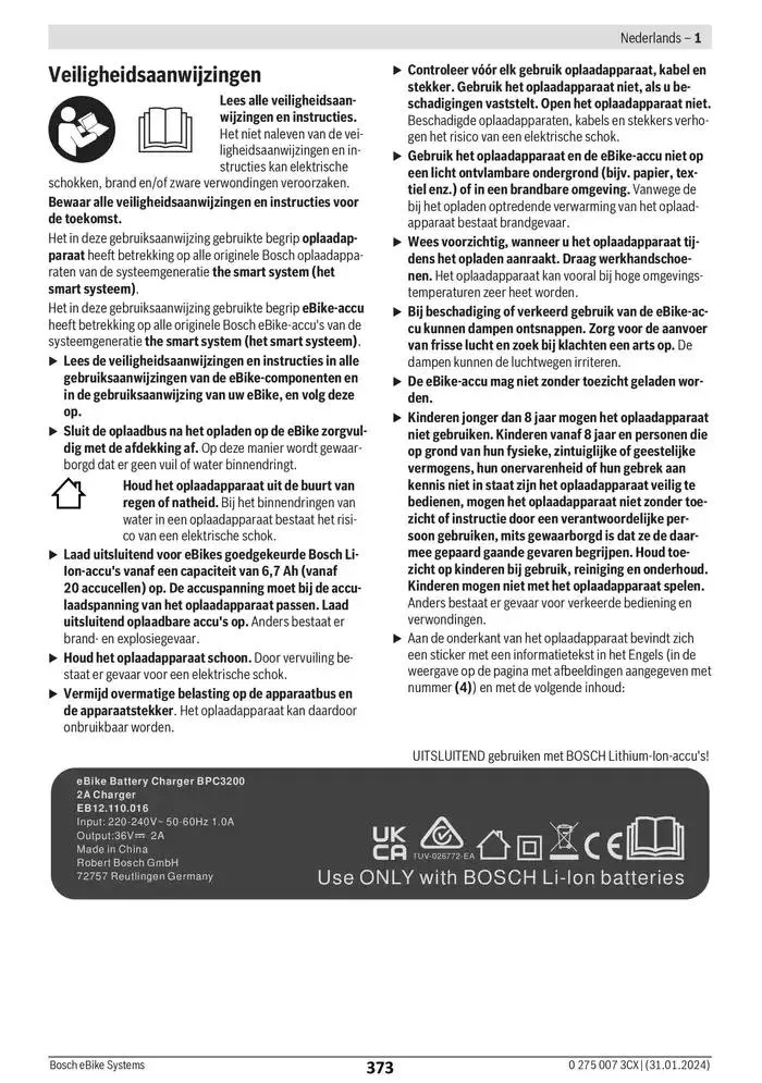 Electric Bike Manual van 12 februari tot 12 augustus 2025 - folder pagina 373