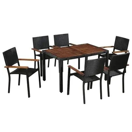 Mobilier De Salle À Manger Vidaxl Noir Mobilier De Salle À Manger Extérieur