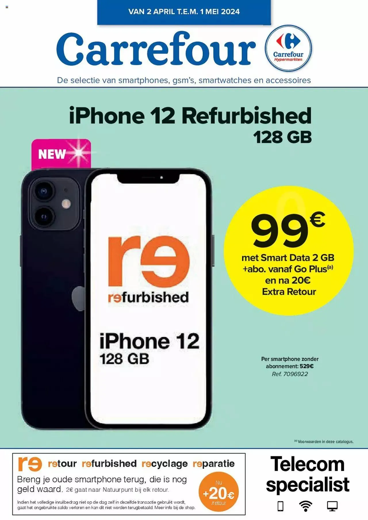 Carrefour Telecomcatalogus van 1 mei tot 31 december 2024 - folder pagina 1
