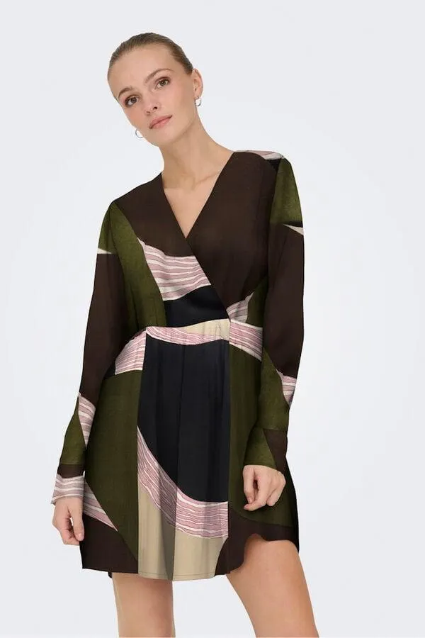 Vestido corto satinado