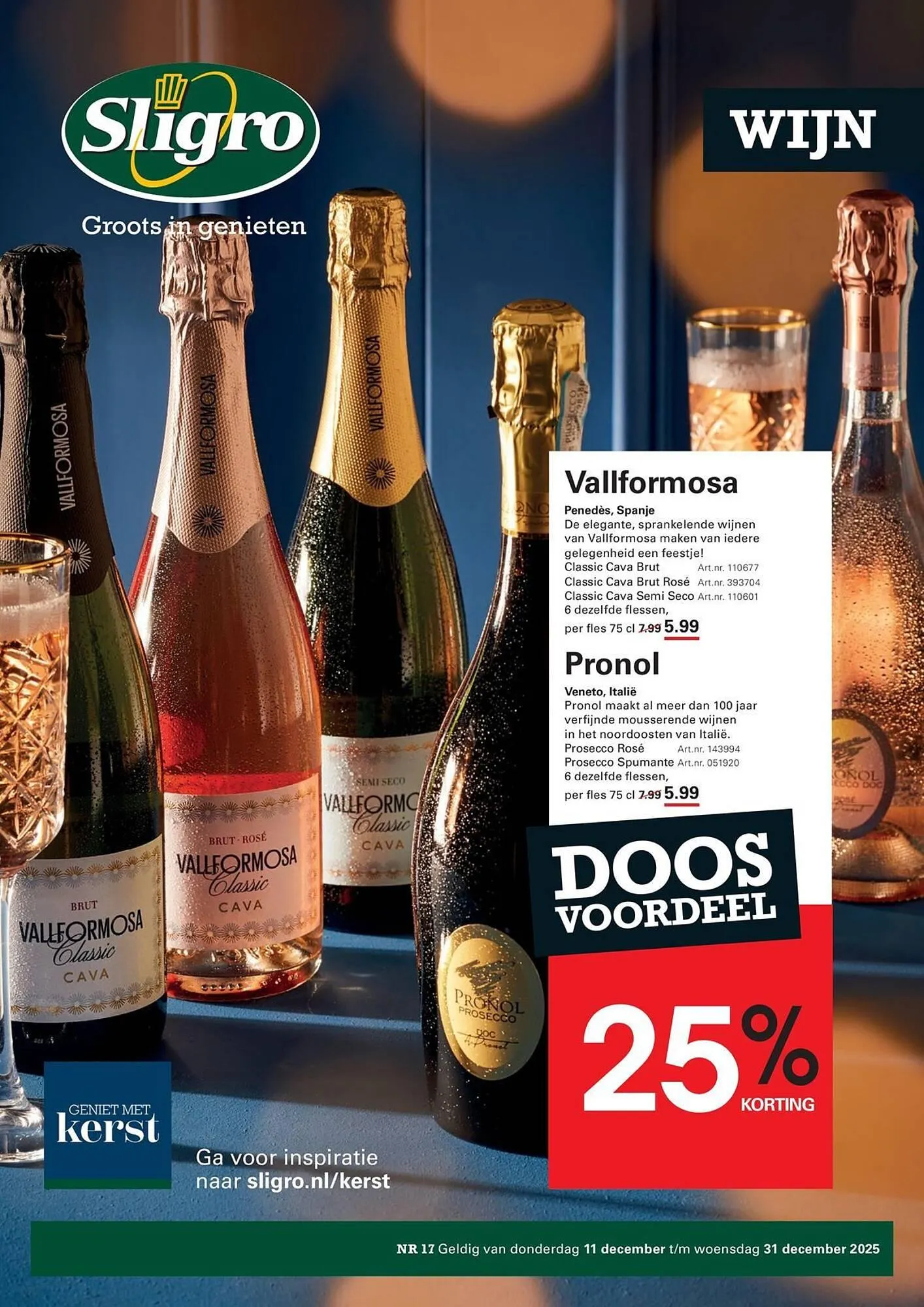 Sligro folder van 11 december tot 31 december 2025 - folder pagina 1