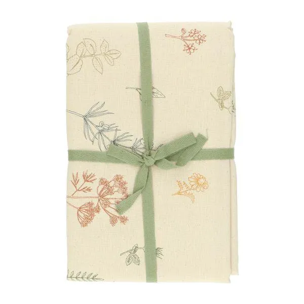 Tafelkleed, katoen, kruiden rand, 145 x 180 cm