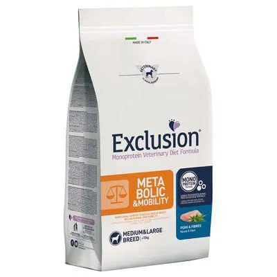Exclusion Metabolic & Mobility porc, fibres Medium/Large pour chien