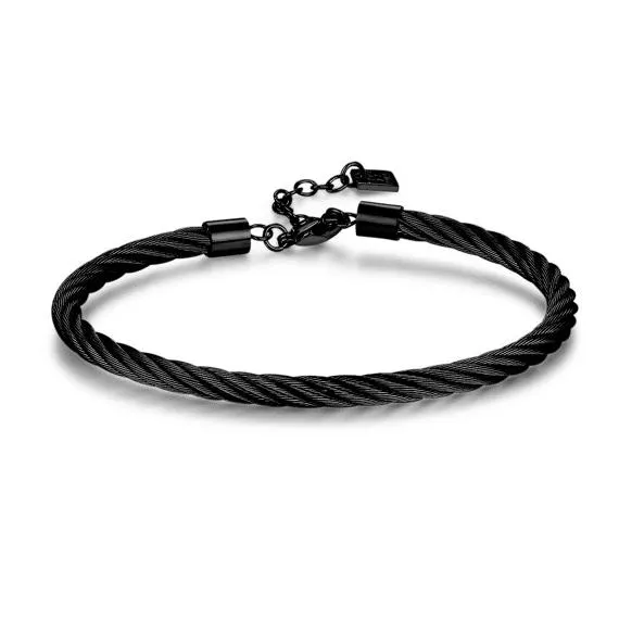 Armband in edelstaal, gedraaid