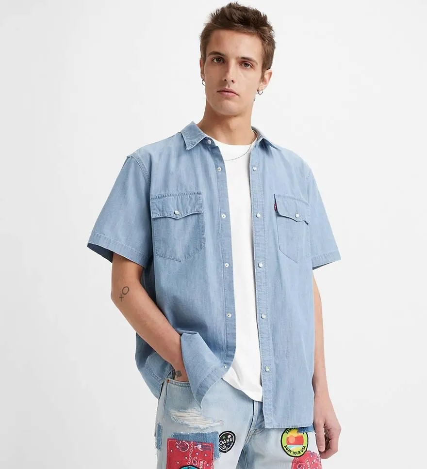 Short Sleeve Relaxed Fit Western Shirt