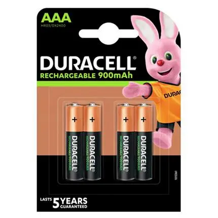 Duracell oplaadbare batterij Precharged AAA A4 800mAh AAA