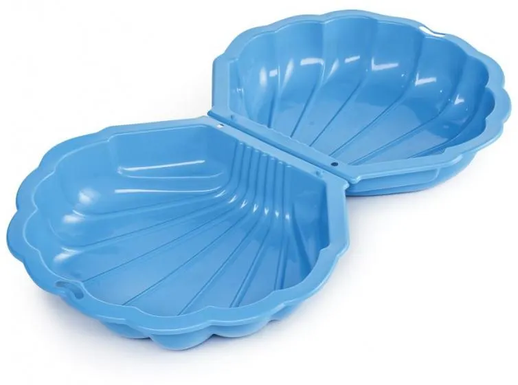 Paradiso Toys zandbak met deksel Schelp 102 x 88 x 20 cm blauw