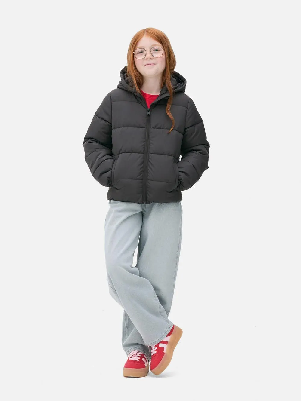 Doudoune zippée à capuche