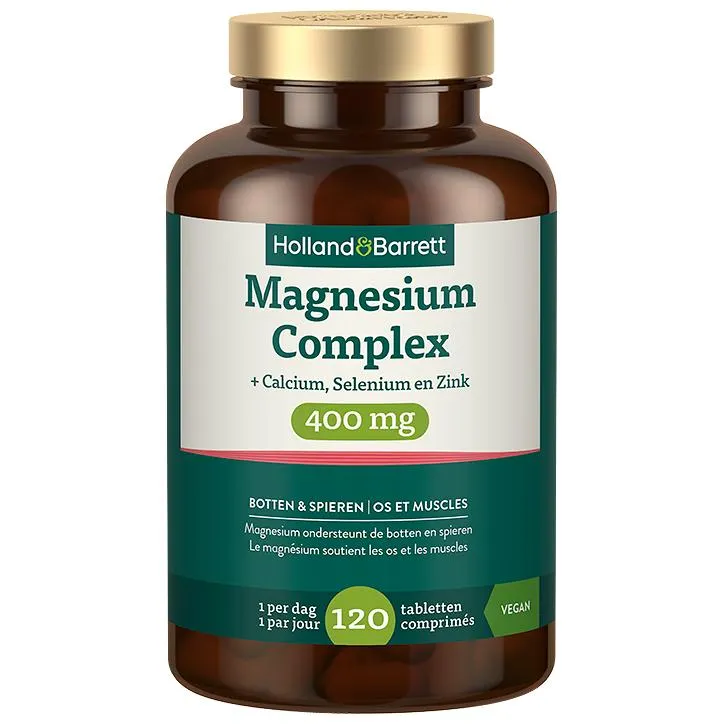 Holland & Barrett Magnesium Complex + Calcium, Selenium & Zink 400mg - 120 tabletten