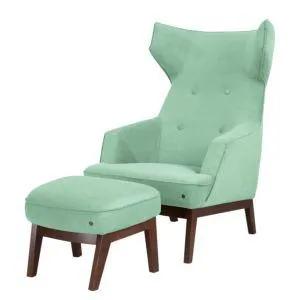 Oorfauteuil Cozy (met hocker)